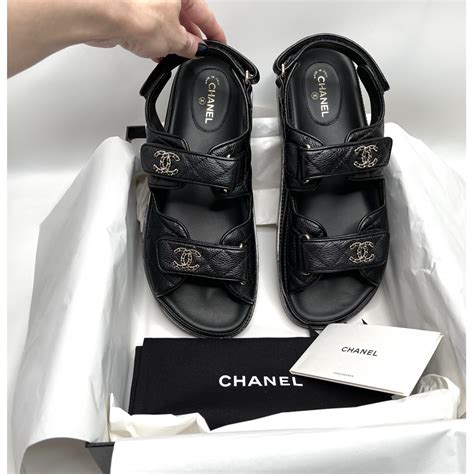 chanel dad sandals leather sandal|Chanel dad sandals 2020.